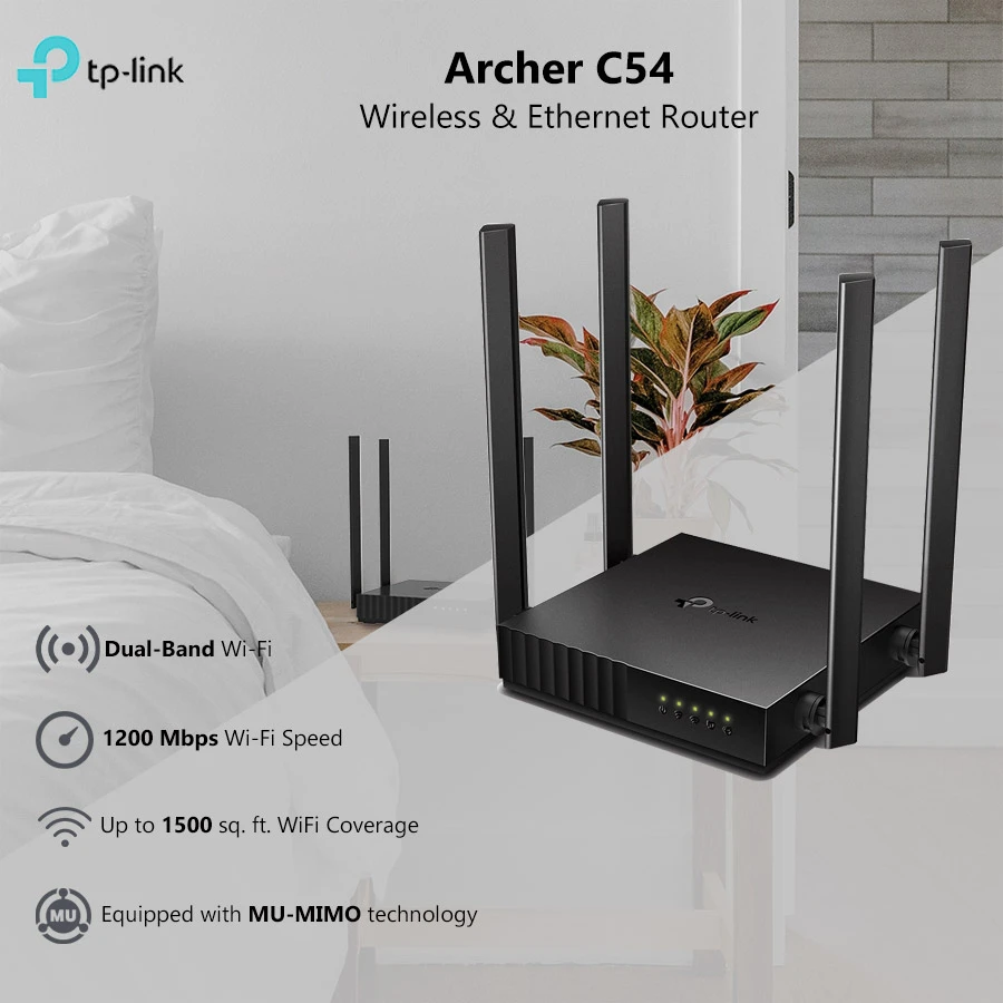 TP-Link Archer C54 Ethernet Dual-Band AC1200 Mbps Wi-Fi Router 2